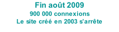 Fin aot 2009 900 000 connexions Le site cr en 2003 s’arrte